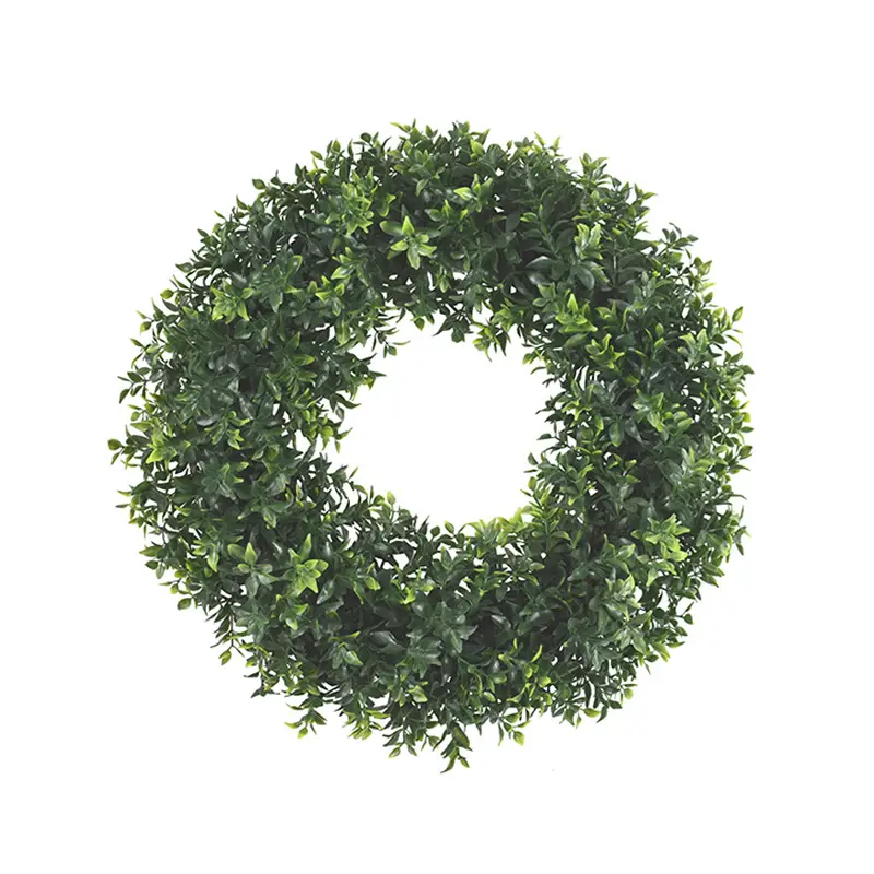 Wreath Supplies Wholesale Artificial Boxwood Wreath Summer Wreaths For Front Door Decoration Wedding