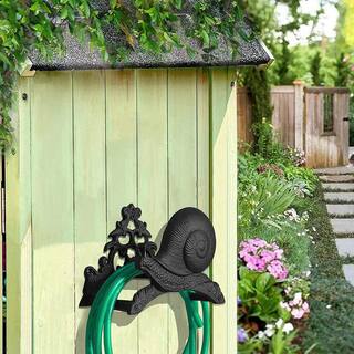 Cubilan Decorative Garden Hose Holder Hose Hanger Heavy Duty Cast Iron Garden Yard Water Pipe Holds Wall Mounted Hose Butler B0B2DJBVMH