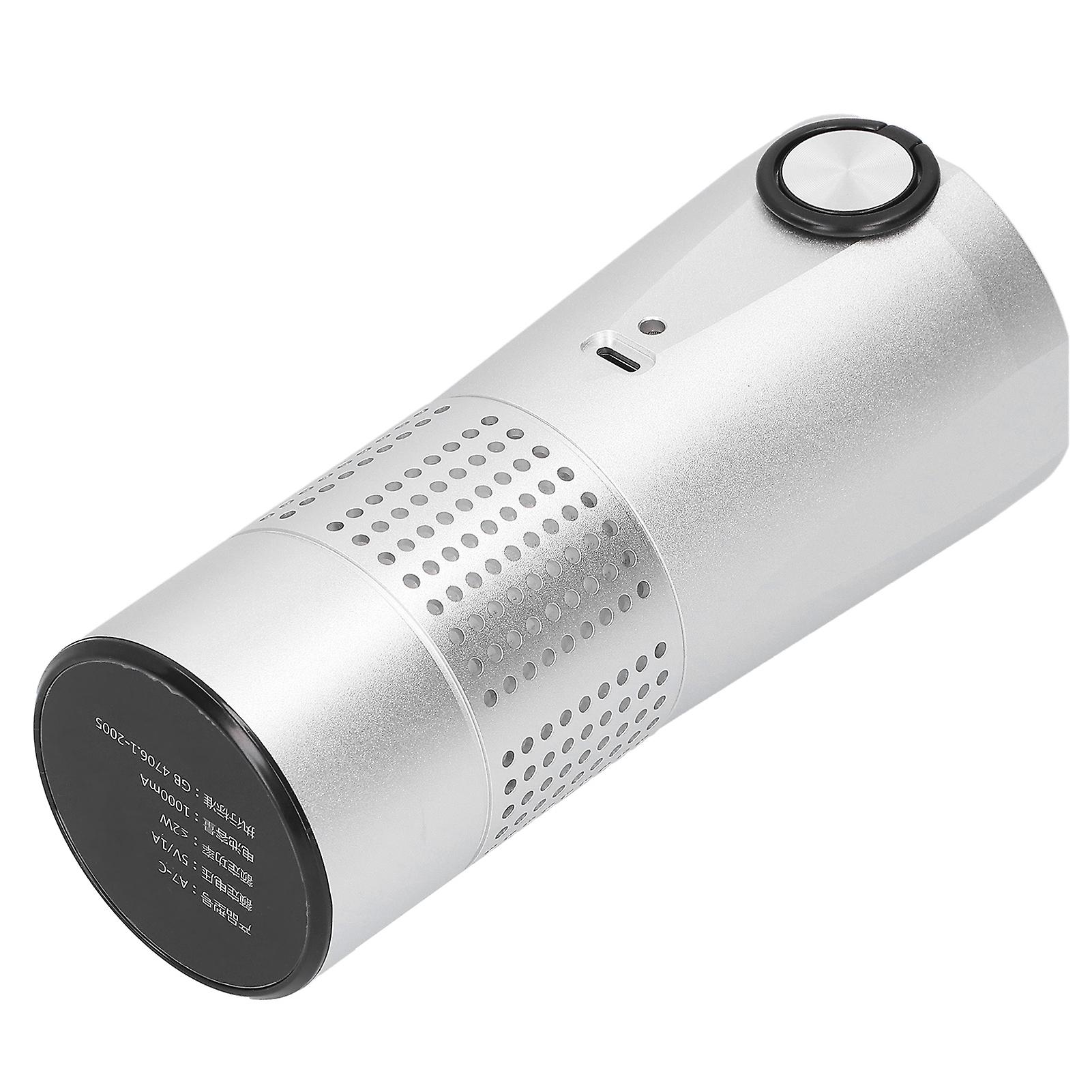 Small Car Air Purifier Anion Portable USB Desktop Air Purifier for Car Home Office Silver