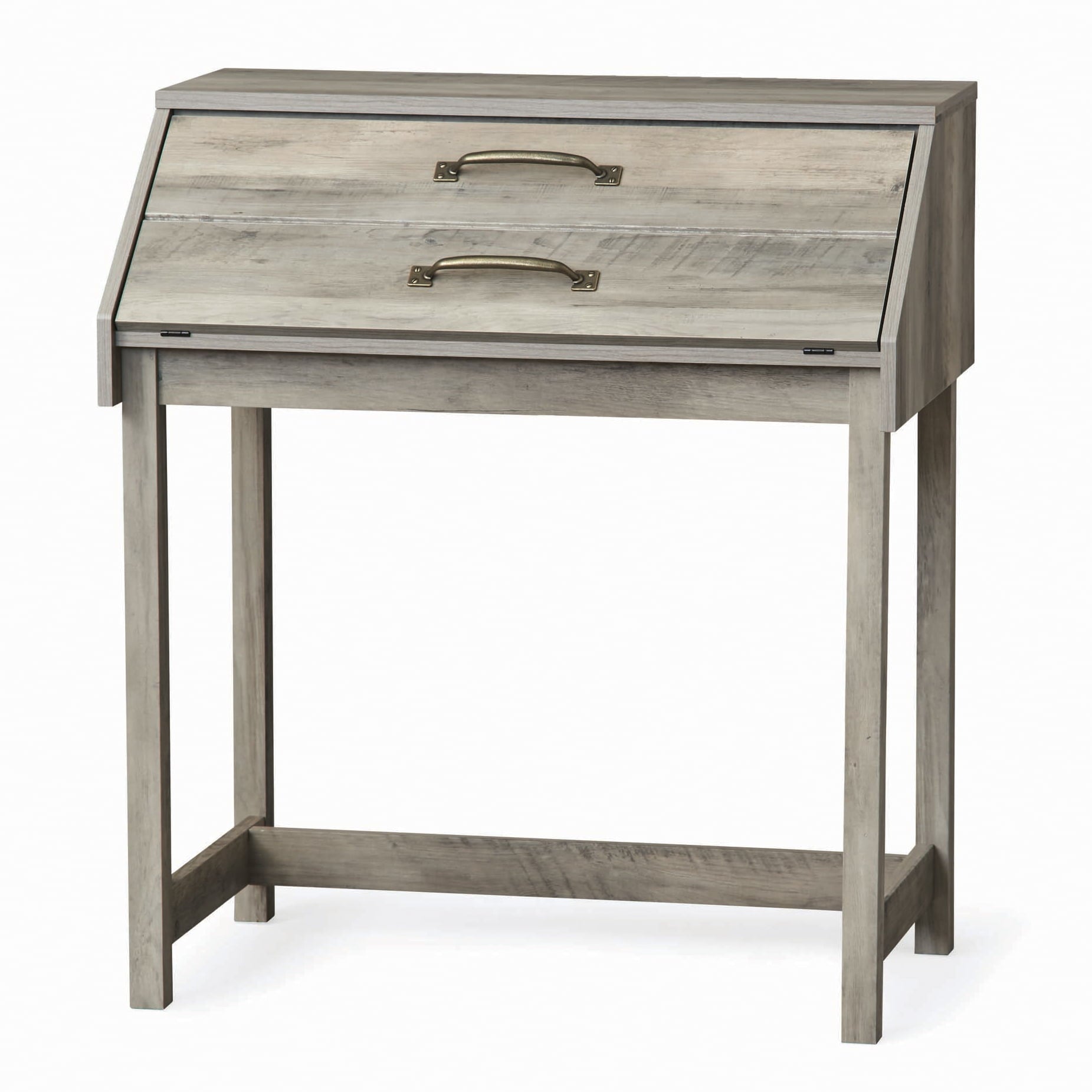 Better Homes & Gardens Modern Farmhouse Secretary Desk, Rustic Gray Finish