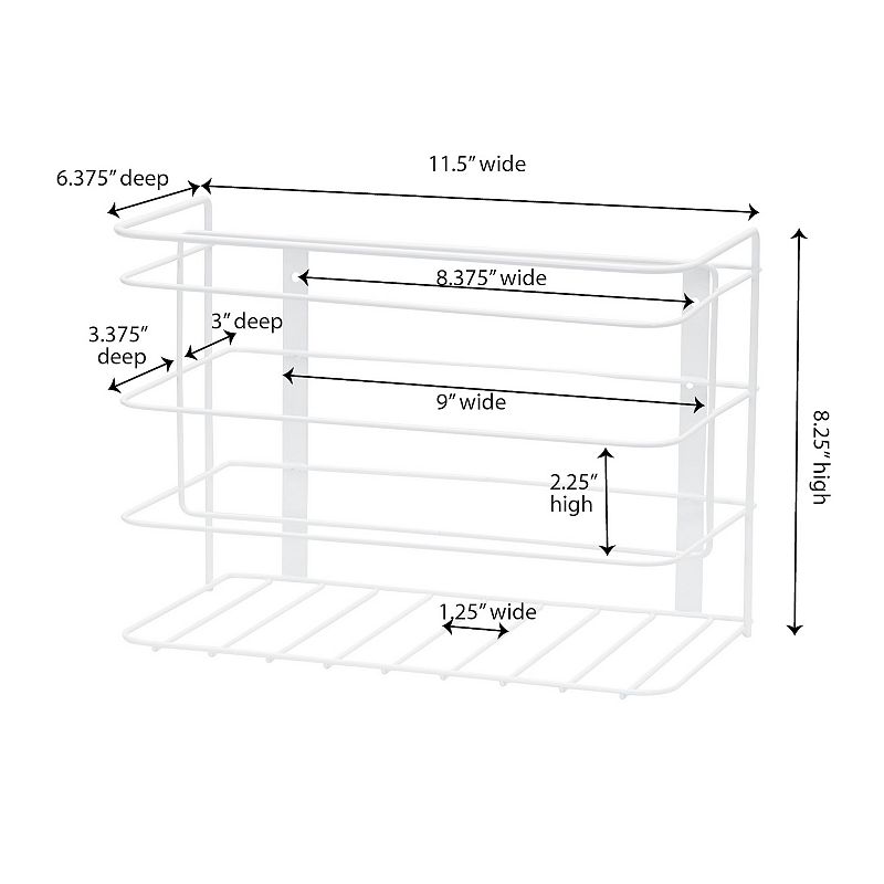 Household Essentials Kitchen Wrap Organizer for Cabinet Door