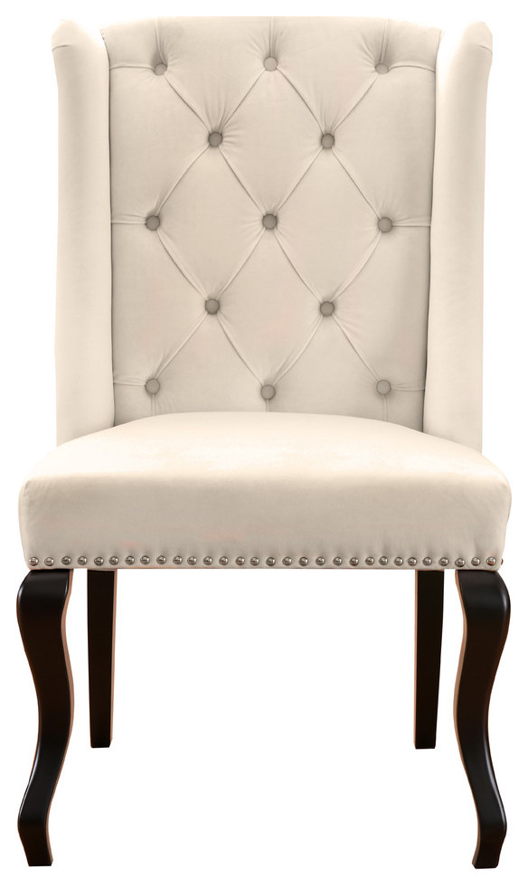 The Florence Dining Chair  Velvet  Set of 2   Traditional   Dining Chairs   by Meridian Furniture  Houzz