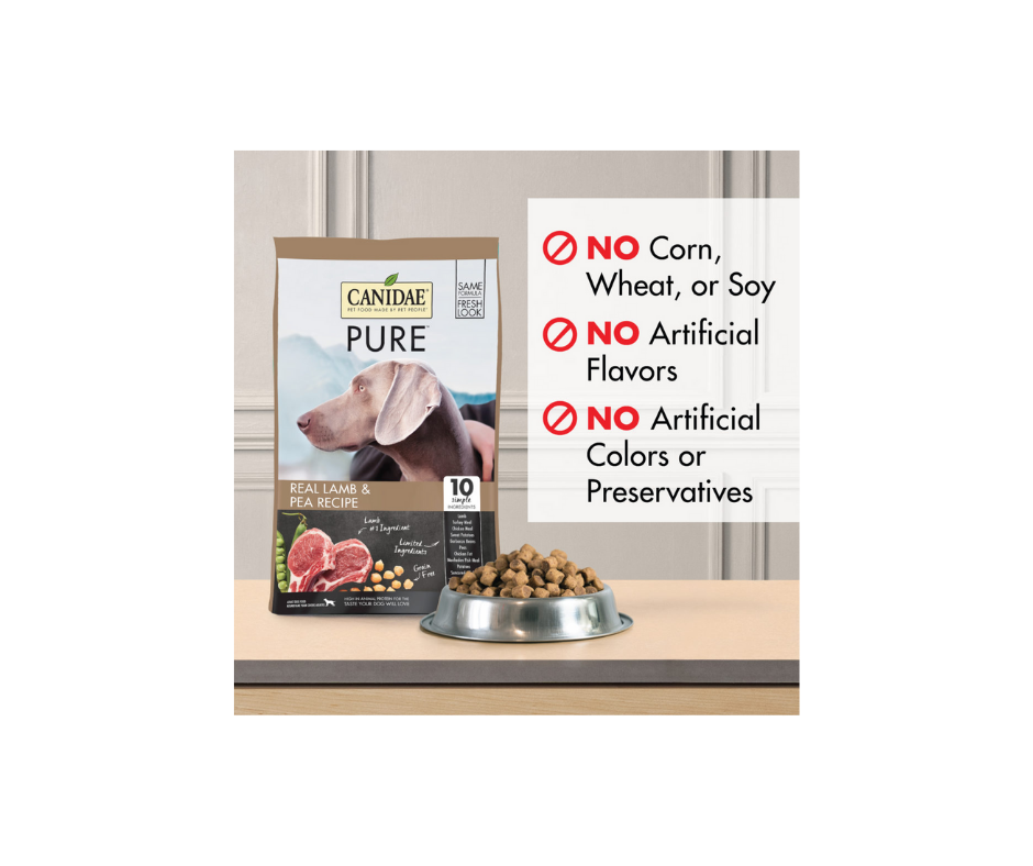 Canidae Grain Free PURE - All Breeds， Adult Dog Real Lamb Limited Ingr