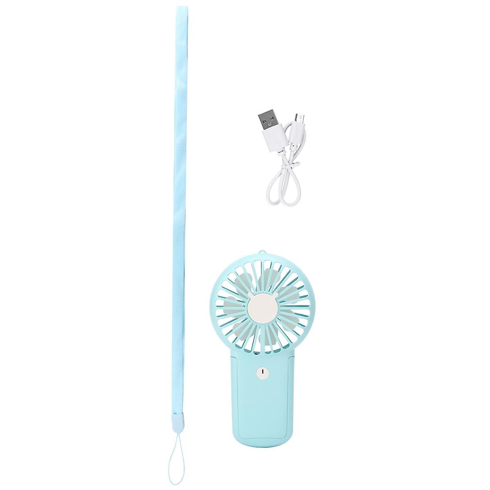 Household Mini Portable Fan Usb Rechargeable Handheld Cooling Fan For Outdoor Travellingblue