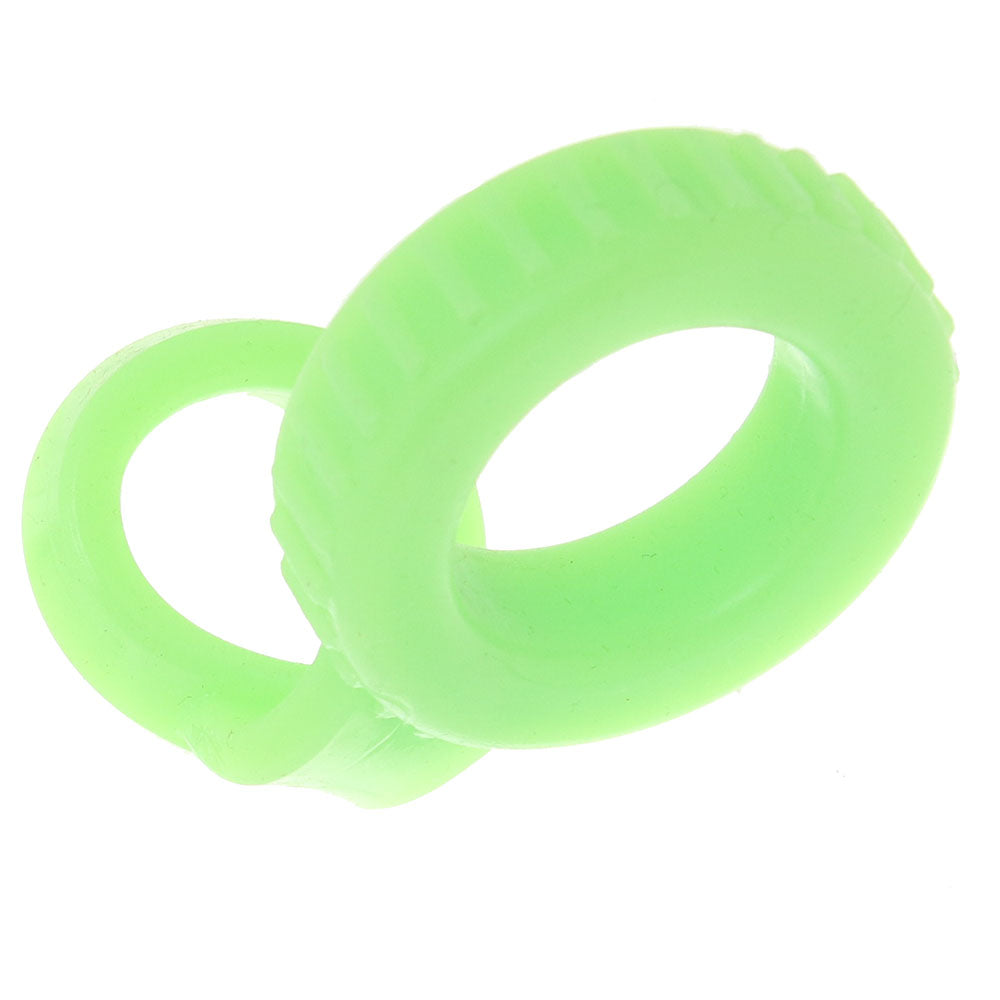 Ouch! Glow In The Dark Double Cock Ring