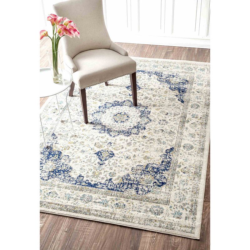 nuLOOM Bodrum Verona Framed Floral Rug - 10' x 14'