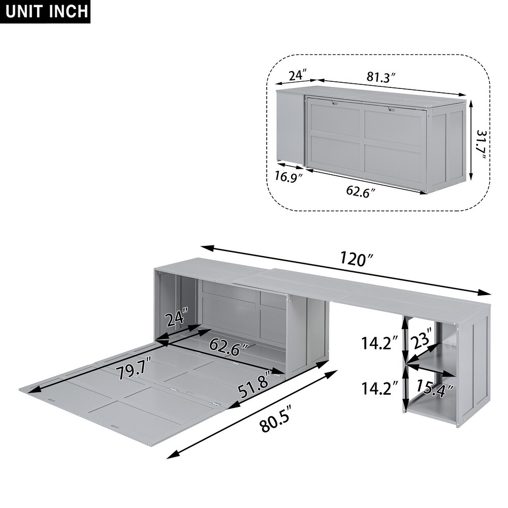 Murphy Bed with Rotable Desk