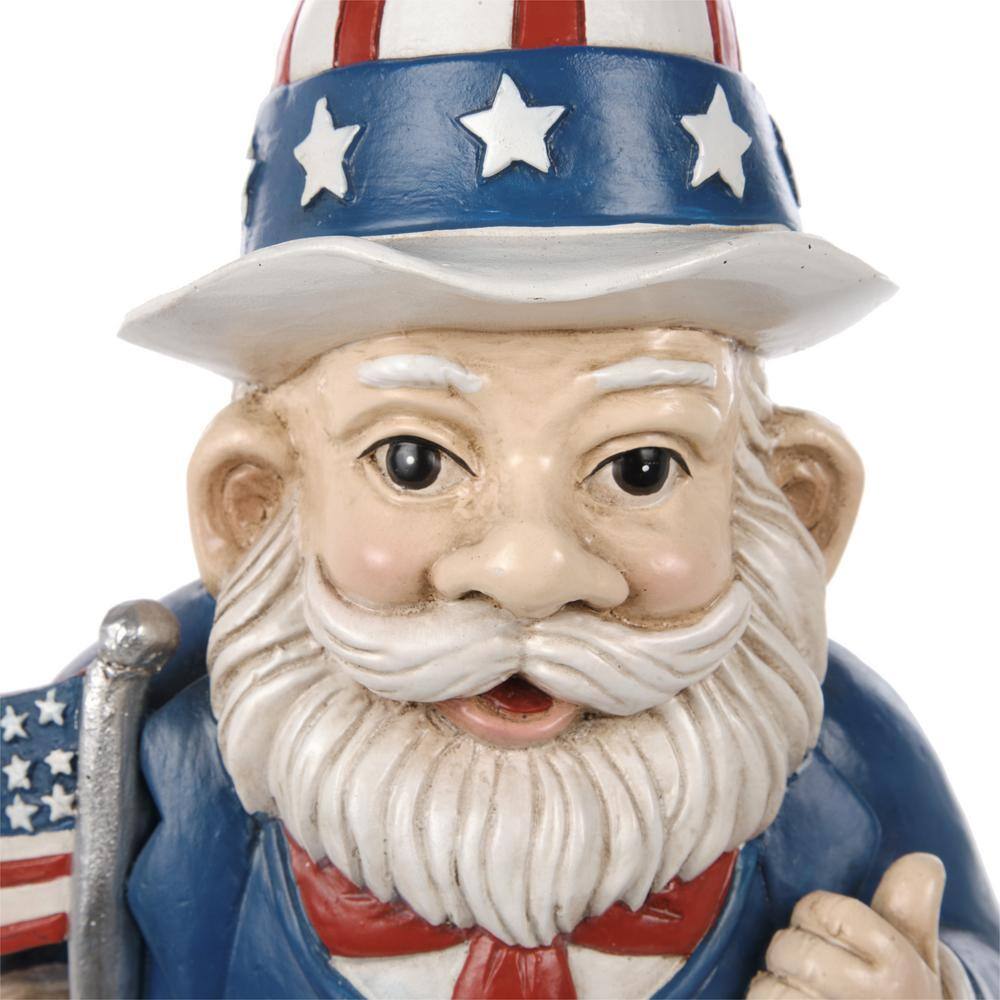 Alpine Corporation 12 in. H Uncle Sam Gnome of the Brave