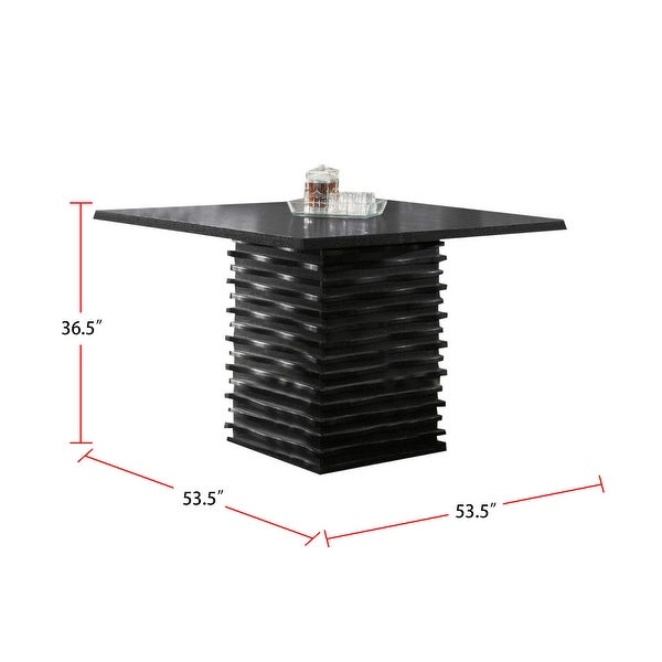 Wood Square Top Table in Black Finish