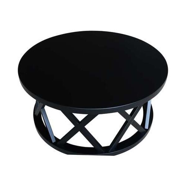 Black Round Ceylon Coffee Table