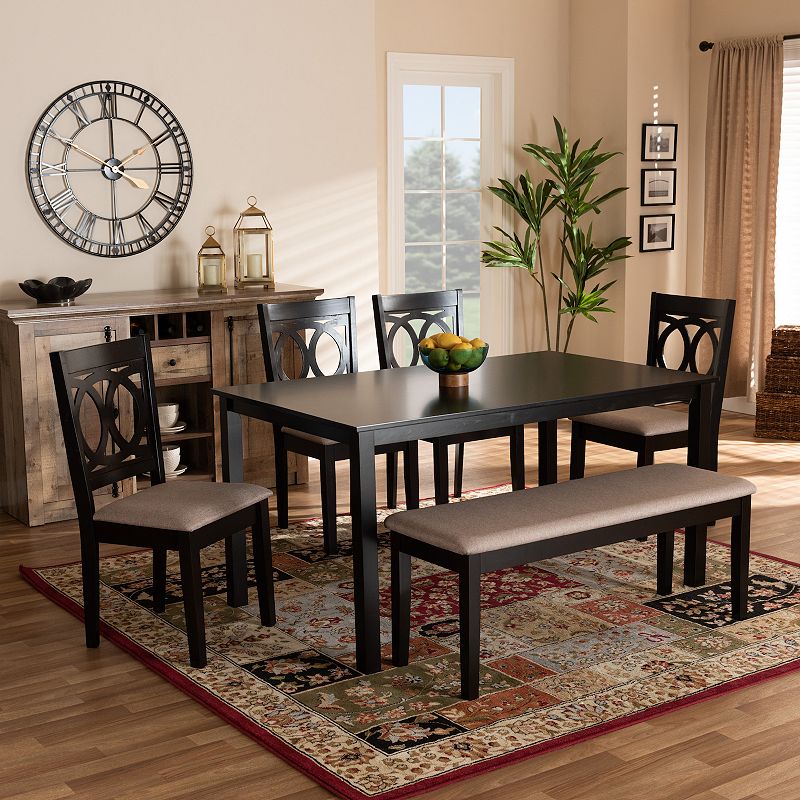 Baxton Studio Bennett Dining Table 6-piece Set