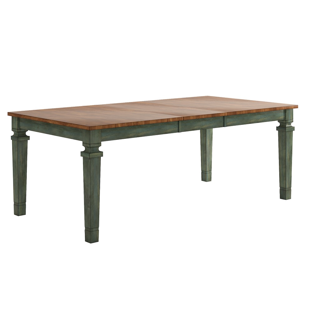 Elena Antique Sage Green Extendable Rectangular Dining Set   Double X Back by iNSPIRE Q Classic