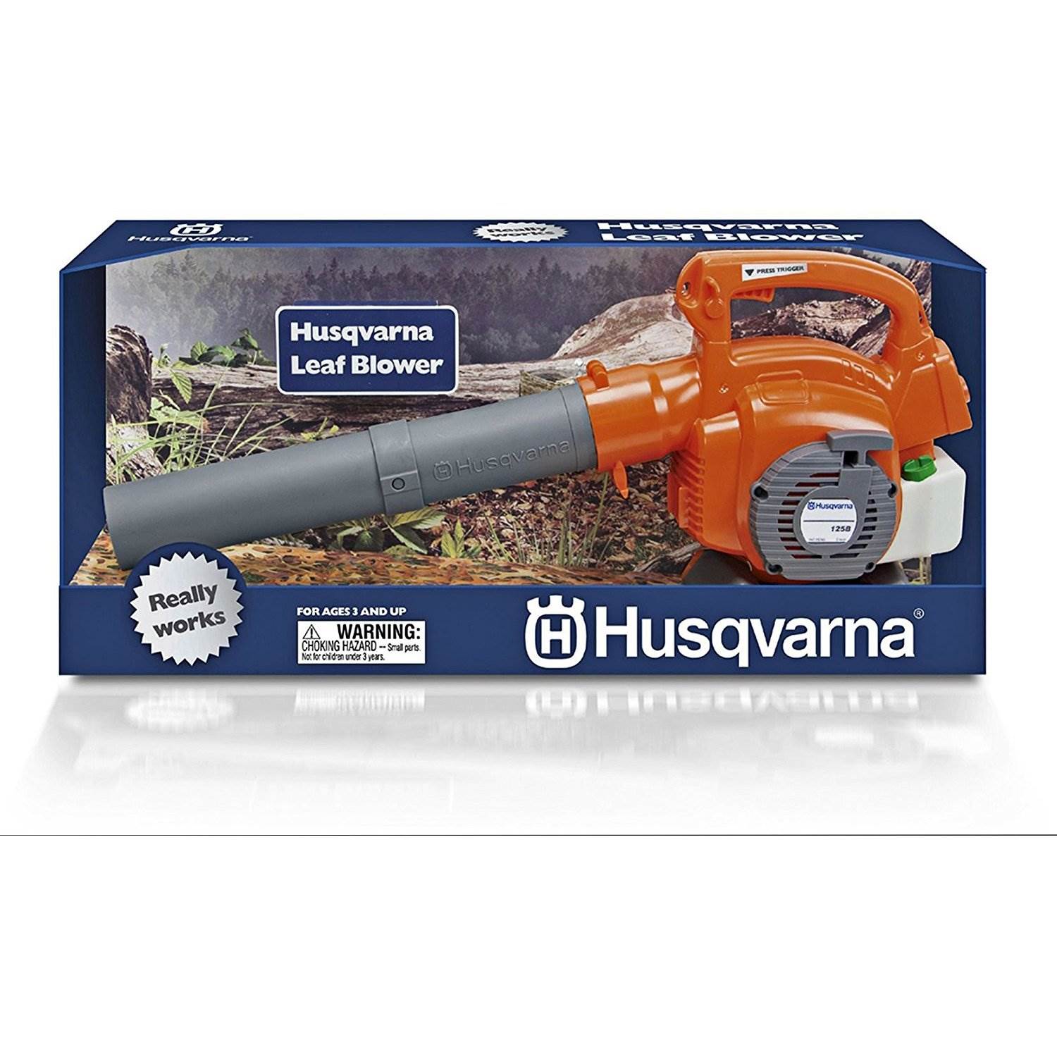 Husqvarna Kids Toy Battery Operated Leaf Blower + Lawn Trimmer Line + Chainsaw