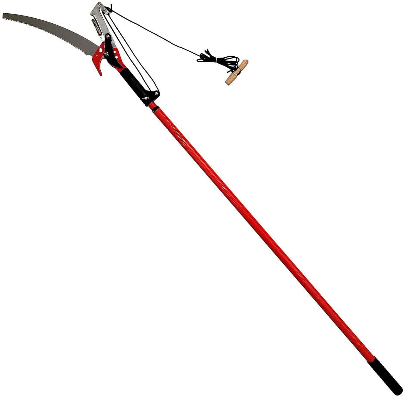 Telescopic Pole Pruner Tree/Shrub Saw & Lopper Long Reach Foot 9ft Extendable - Reach up to 15ft with arms