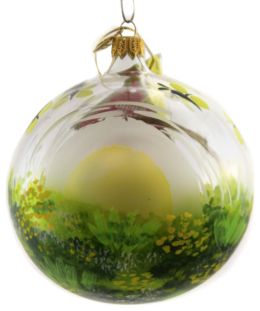 Morawski Bunny In Meadow Diorama Glass Ornament Ball Butterfly 17379   Christmas Ornaments   by Story Book Kids Inc  Houzz