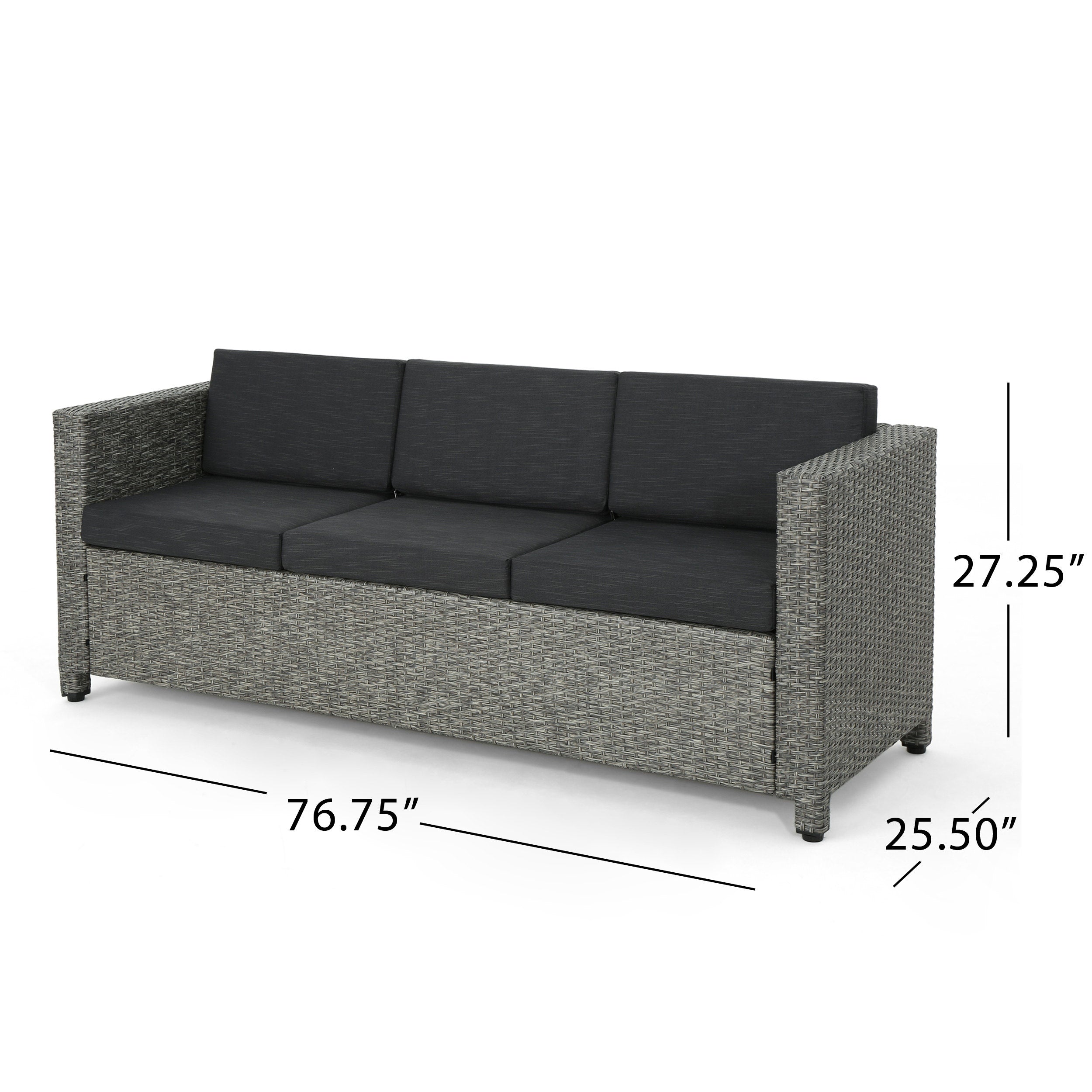 Cony Outdoor Wicker 3 Seater Sofa