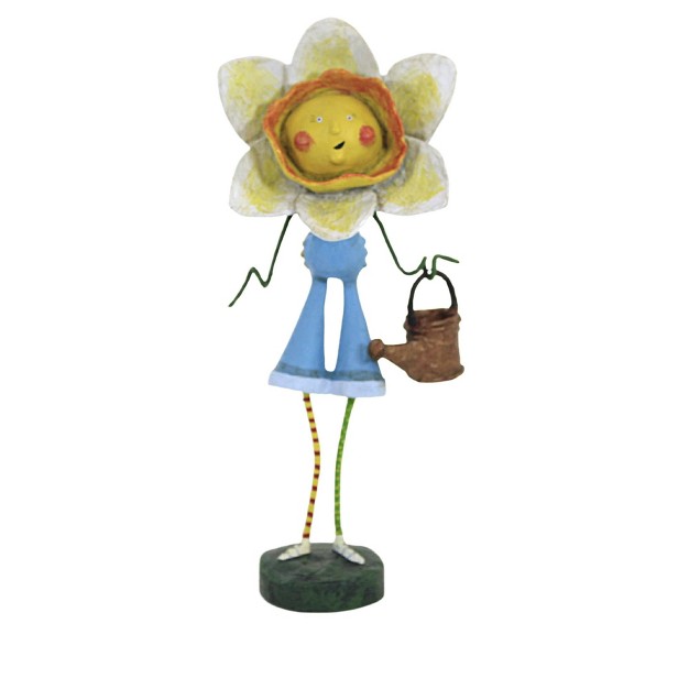 Lori Mitchell Daisy One Figurine 8 25 Inches Watering Can 13315 Polyresin Blue