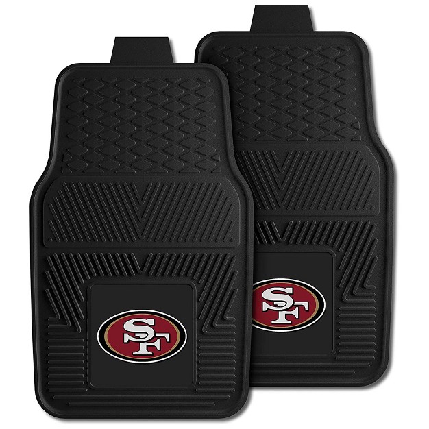 Fanmats 27 X 17 Inch Universal Fit All Weather Protection Vinyl Front Row Floor Mat 2 Piece Set For Cars Trucks And Suvs San Francisco 49ers