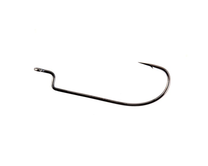 Gamakatsu Offset Shank Worm Hooks Size-2/0 Black - 49415534