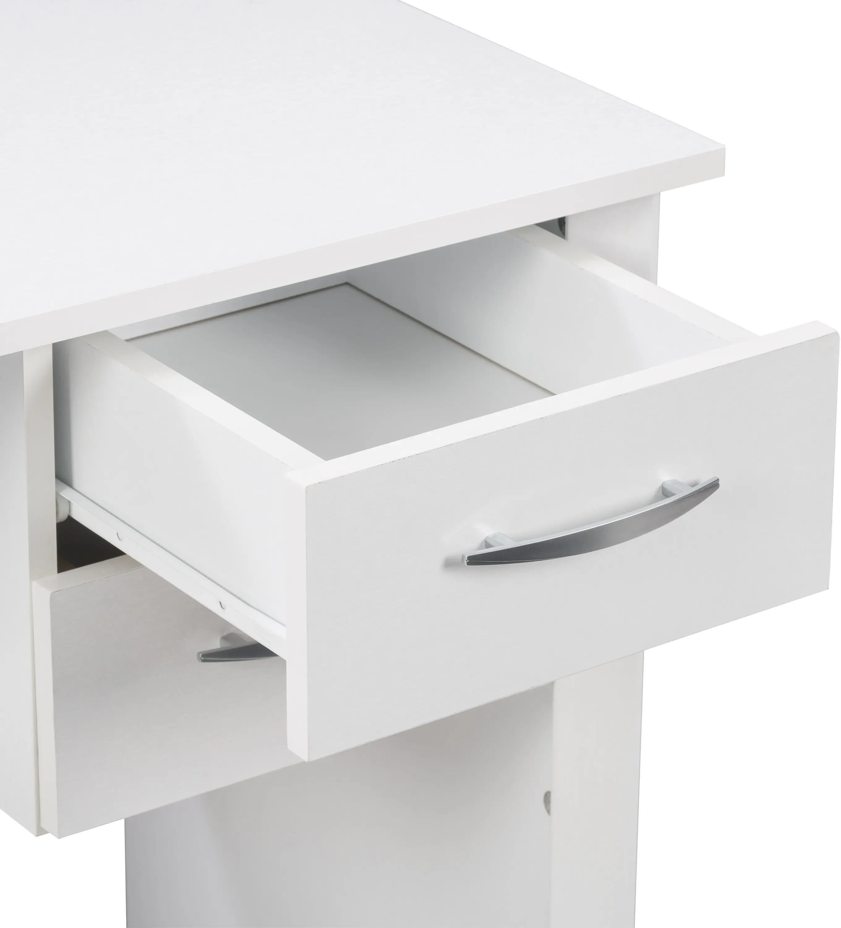 Kingston Contemporary Classic White Two Drawer Desk