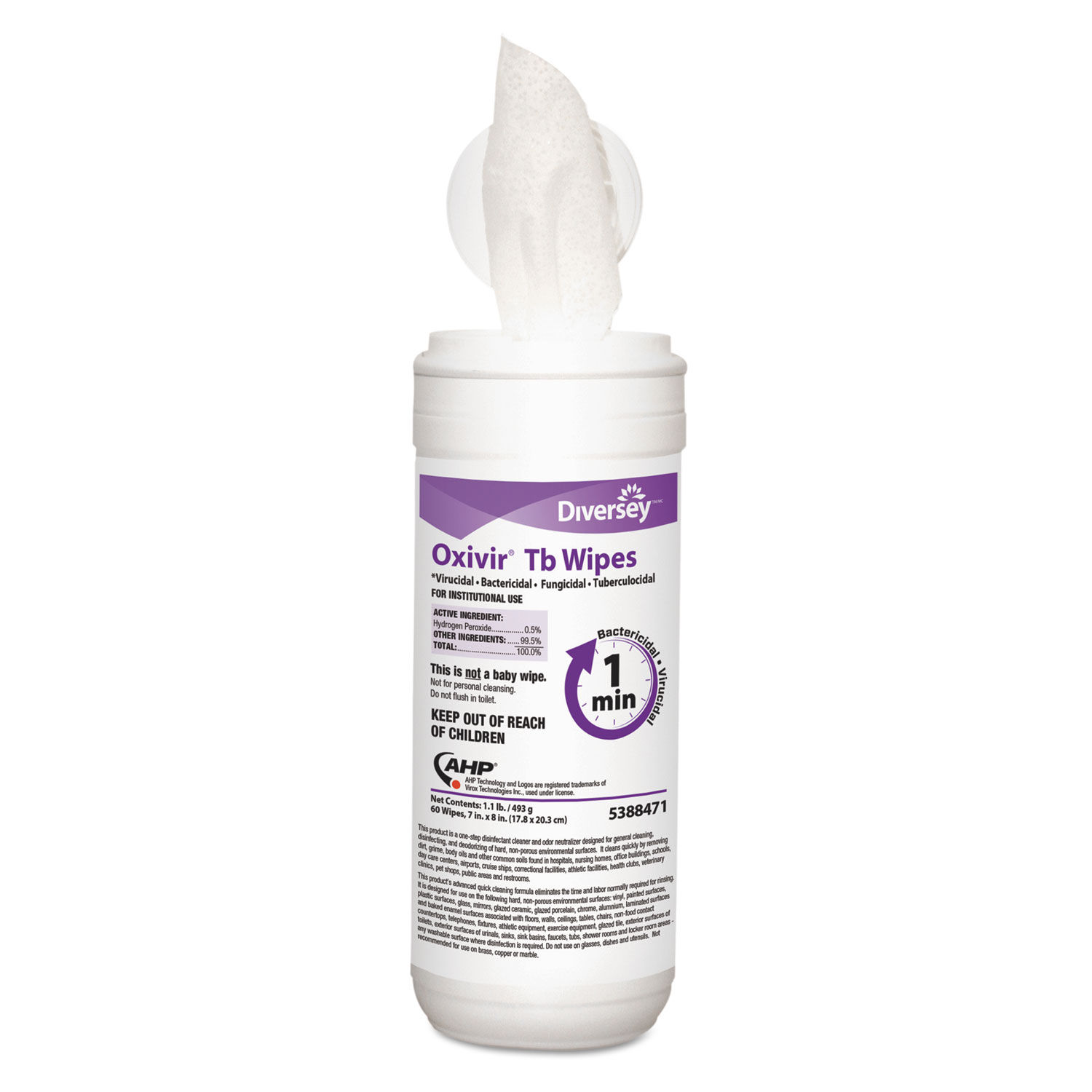 Oxivir TB Disinfectant Wipes by Diverseyandtrade; DVO5627427