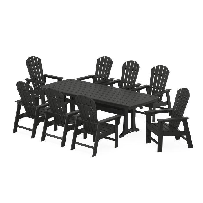 Polywood South Beach 9-Piece Dining Set with Trestle Legs PWS1511-1