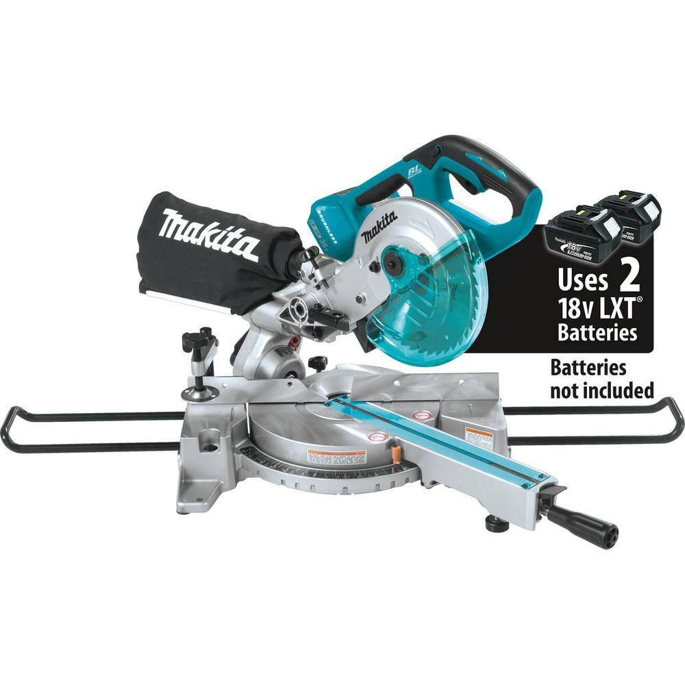 Makita 18V X2 LXT Lithium-Ion 12 in. Brushless Cordless 7-12 in. Dual Slide Compound Miter Saw (Tool-Only) XSL02Z