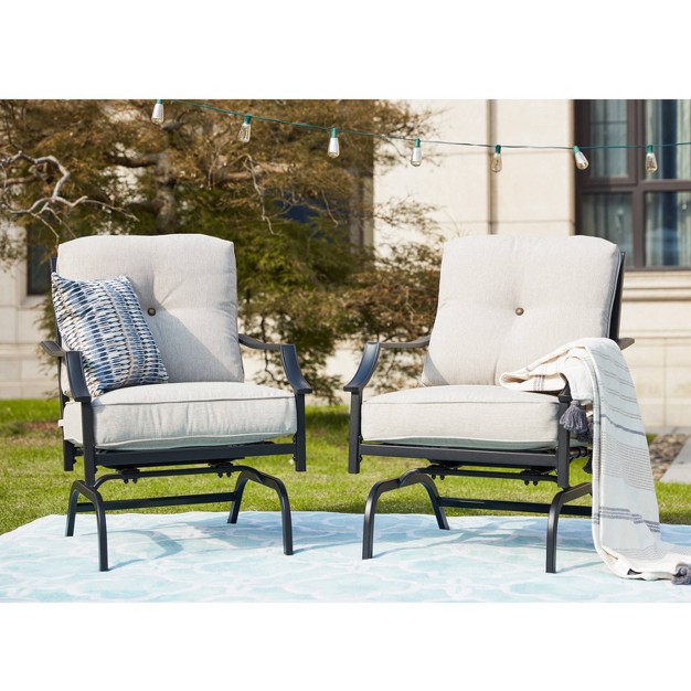 2pk Steel Patio Accent Chairs Lokatse