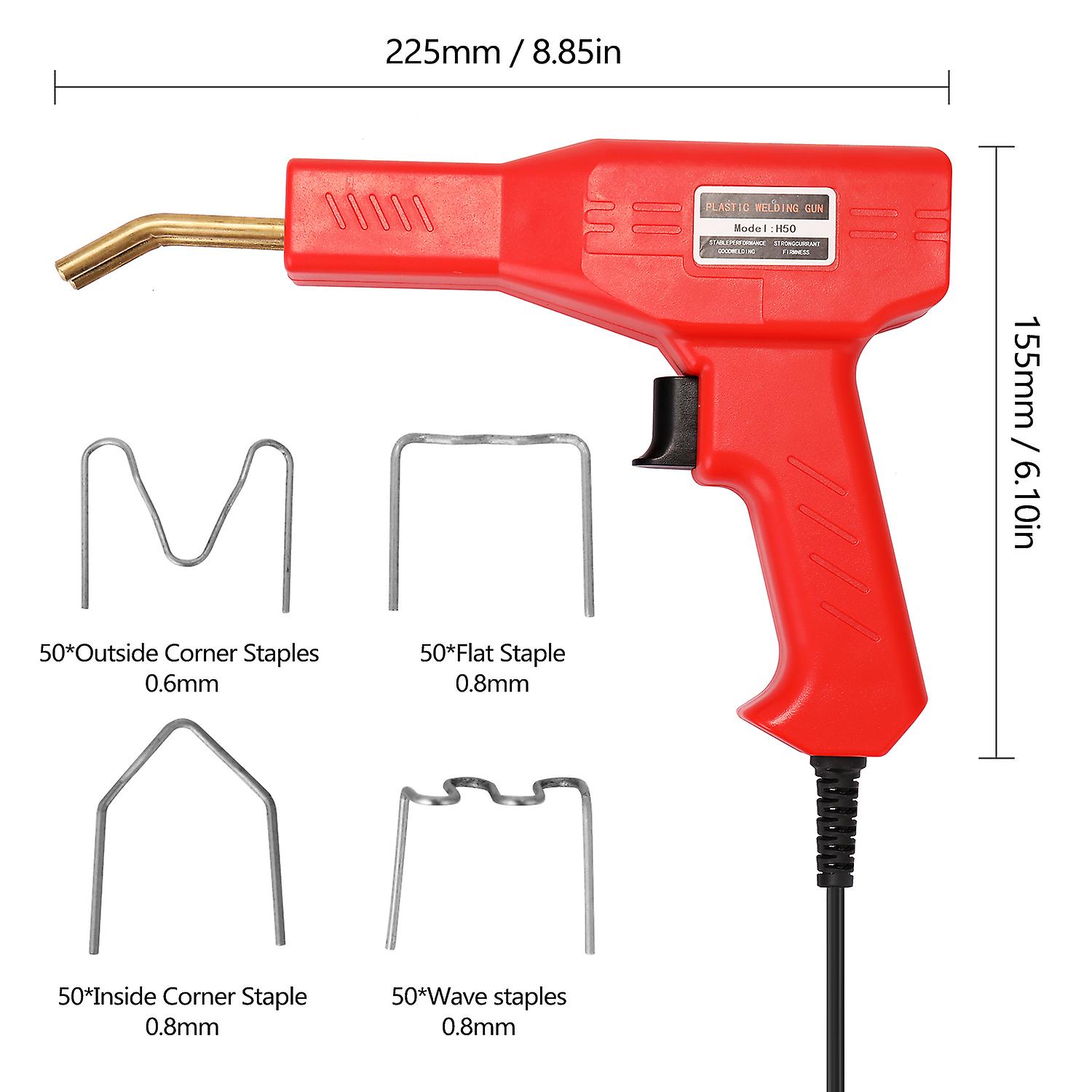 Handy Plastics Welders Garage Tools Hot Staplers Machine Staple Pvc Repairing Machine Car Bumpers Repairing Stapler Welding Tool Red