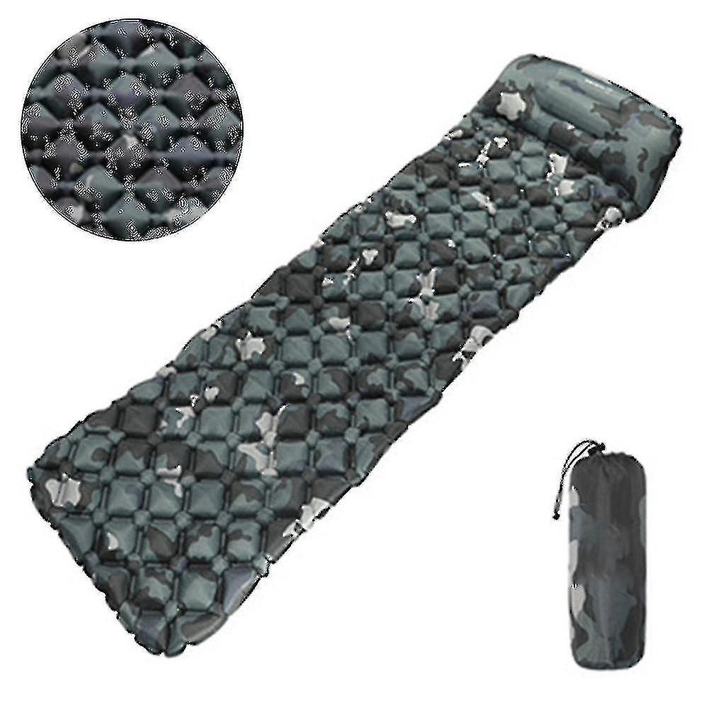Sleeping Pad For Camping， Ultralight Sleeping Pad With Built-in Pillow， Inflatable Camping Mattress