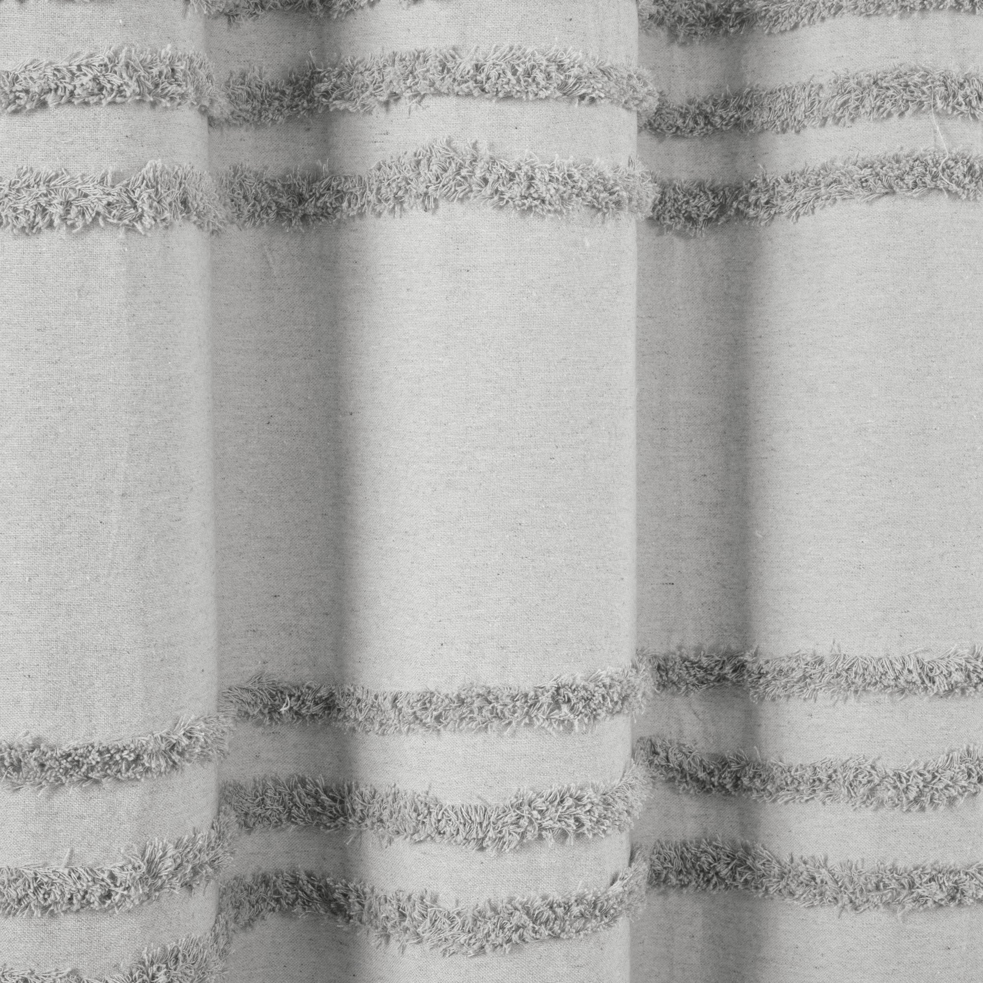 Boho Kendra Tufted Yarn Dyed Recycled Cotton Shower Curtain