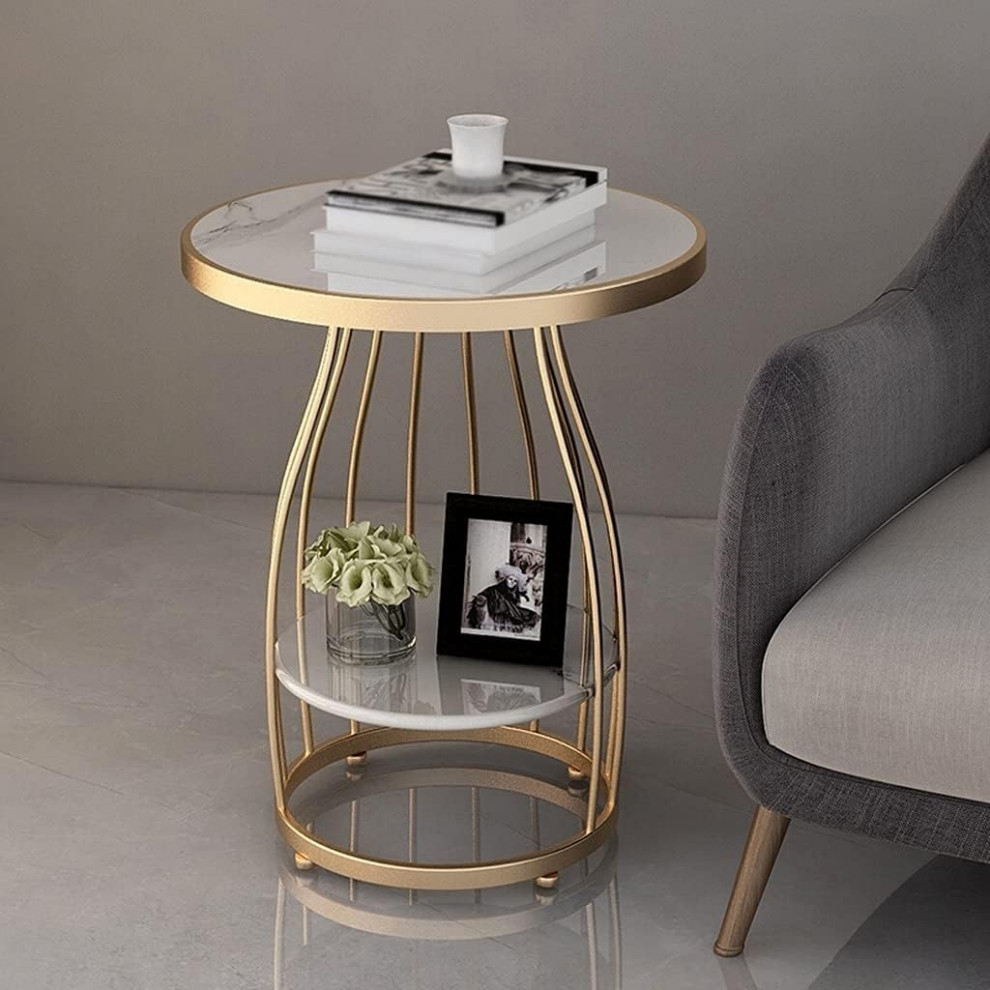 Luxury Tempered Glass Small Side Table with Iron Legs   Contemporary   Side Tables And End Tables   by Miron Demid LLC  Houzz