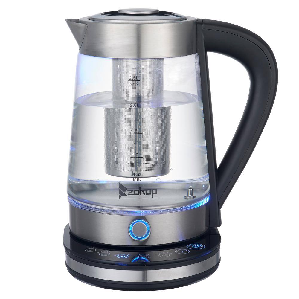 Winado 10.4-Cup Glass and Stainless Steel Electric Kettle with Temperature Control 056246322246