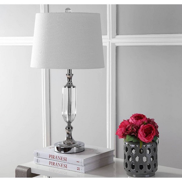 Crystal Bella Table Lamp includes Led Light Bulb Clear Jonathan Y