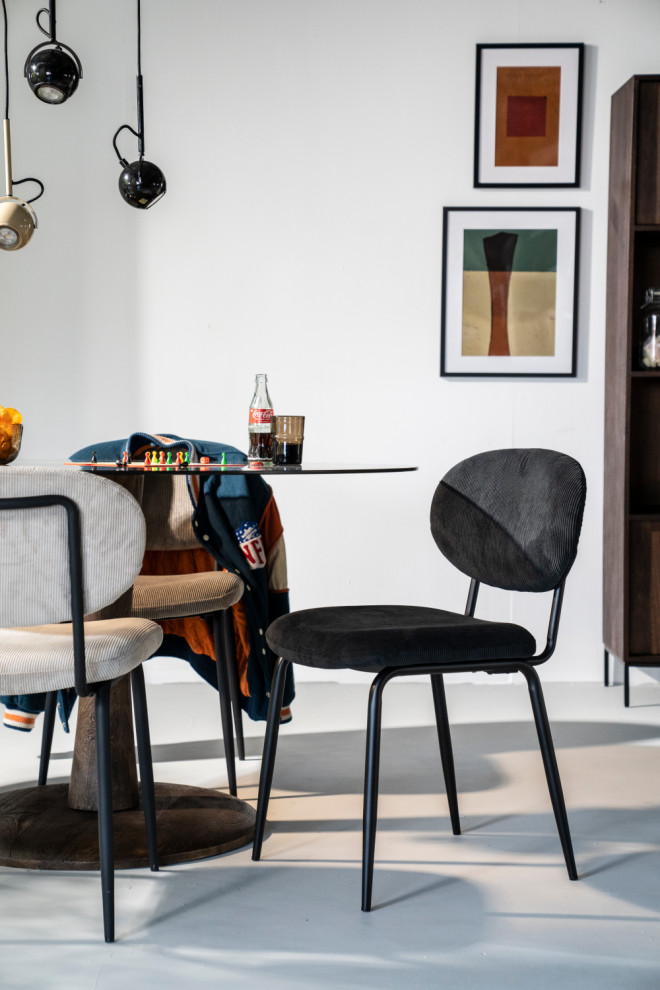 Fabric Upholstered Dining Chair  2  By Boo Cosmo   Midcentury   Dining Chairs   by Oroa   Distinctive Furniture  Houzz