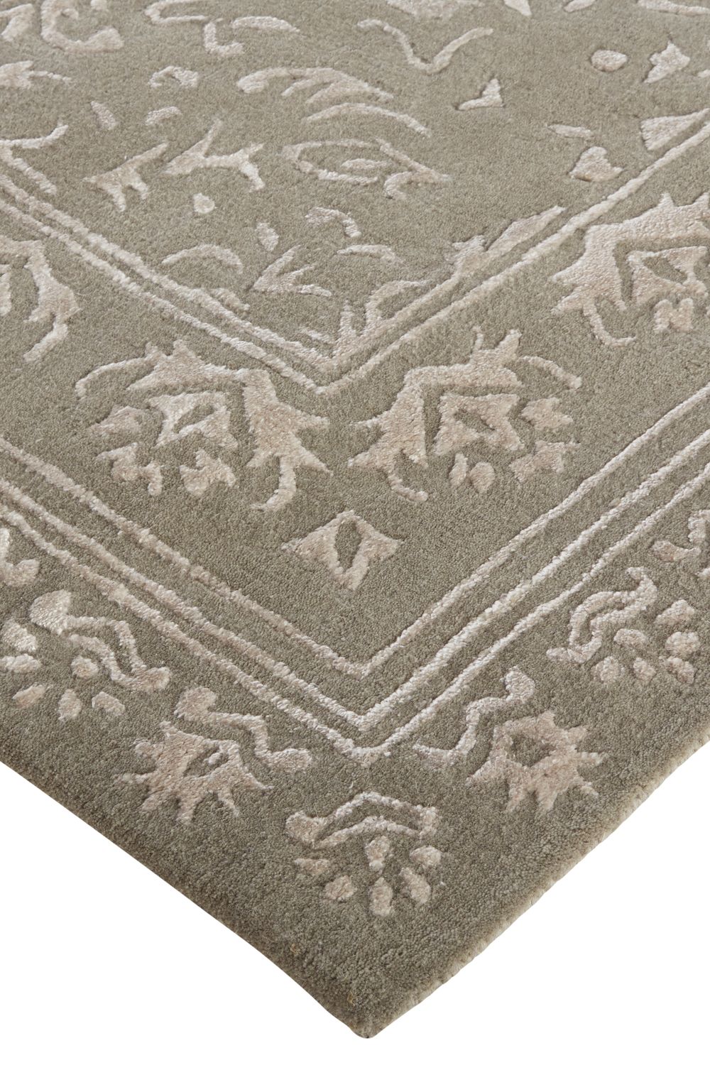 Khalo Hand Tufted Gray and Silver Rug by BD Fine