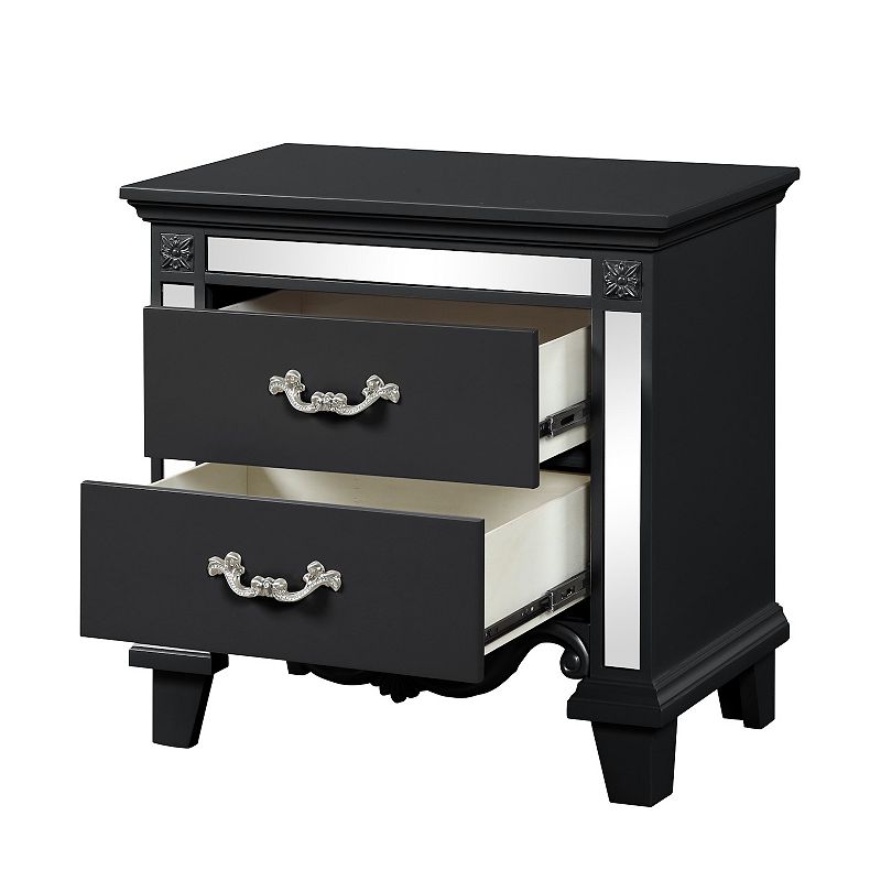 Milan Modern Style 2-Drawer Nightstand Made with Wood