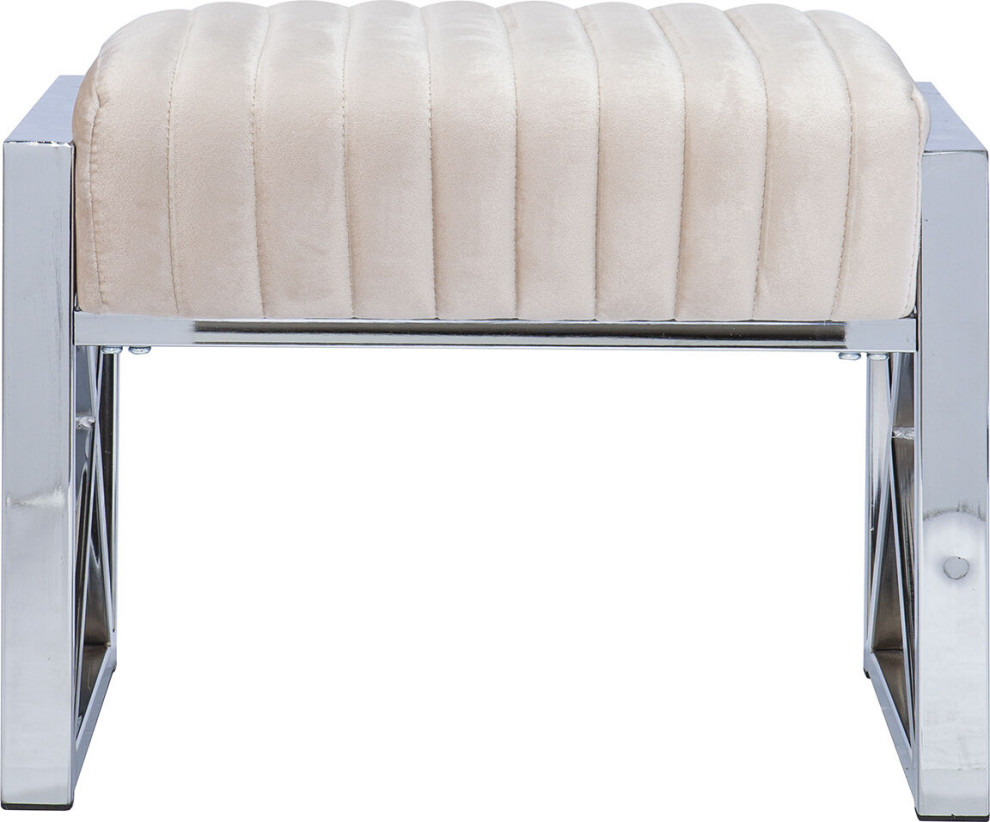 Ellison Velveteen Ottoman   Contemporary   Footstools And Ottomans   by HedgeApple  Houzz