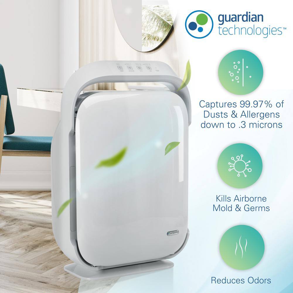 GermGuardian Hi-Performance Ultra Quiet Air Purifier with HEPA Filter for Large Rooms up to 335 sq.ft. AC9200WCA