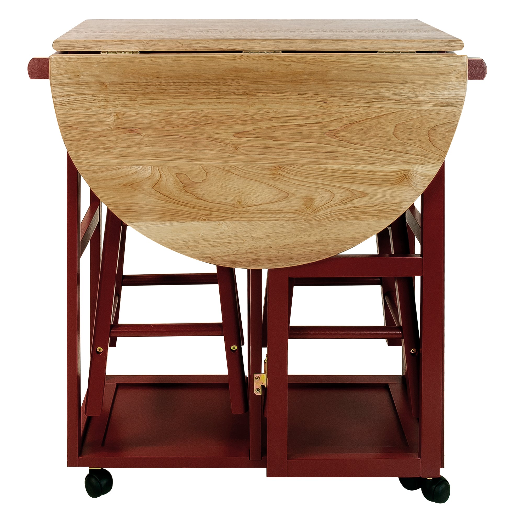 Casual Home Breakfast Cart with Drop-Leaf Table