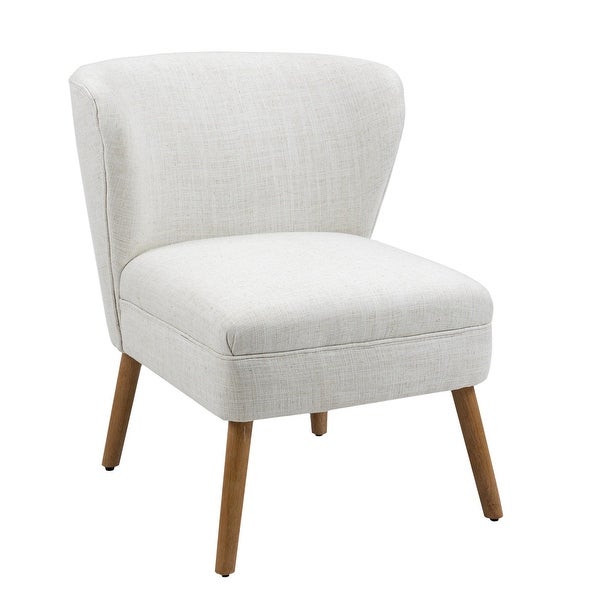 2 Set Upholstered Accent Chair Armchair Linen Side Chair