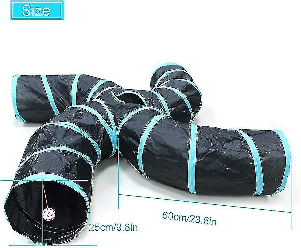 S-type Cat Tunnel， 2 Way/3 Way/4 Way/5 Way Collapsible S-shape Small Animal Tubes