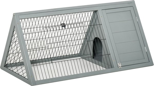 PawHut Wooden A-Frame Outdoor Rabbit Cage