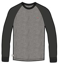 Classic Recycled Cotton Raglan LS T-Shirt - Black