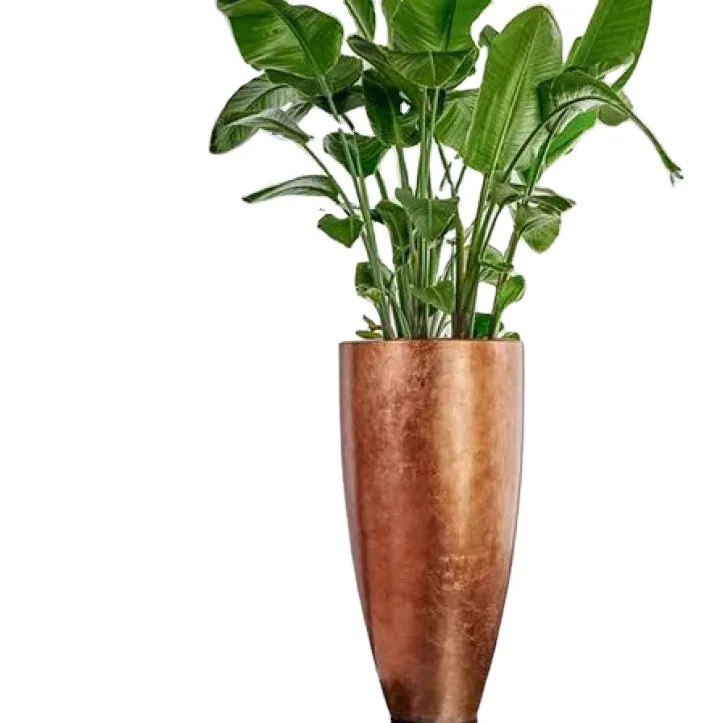 Flower Planters With Multiple Finishing Best Indoor Decor Floor Decor Planter Living Room Design Metal Flower Pots