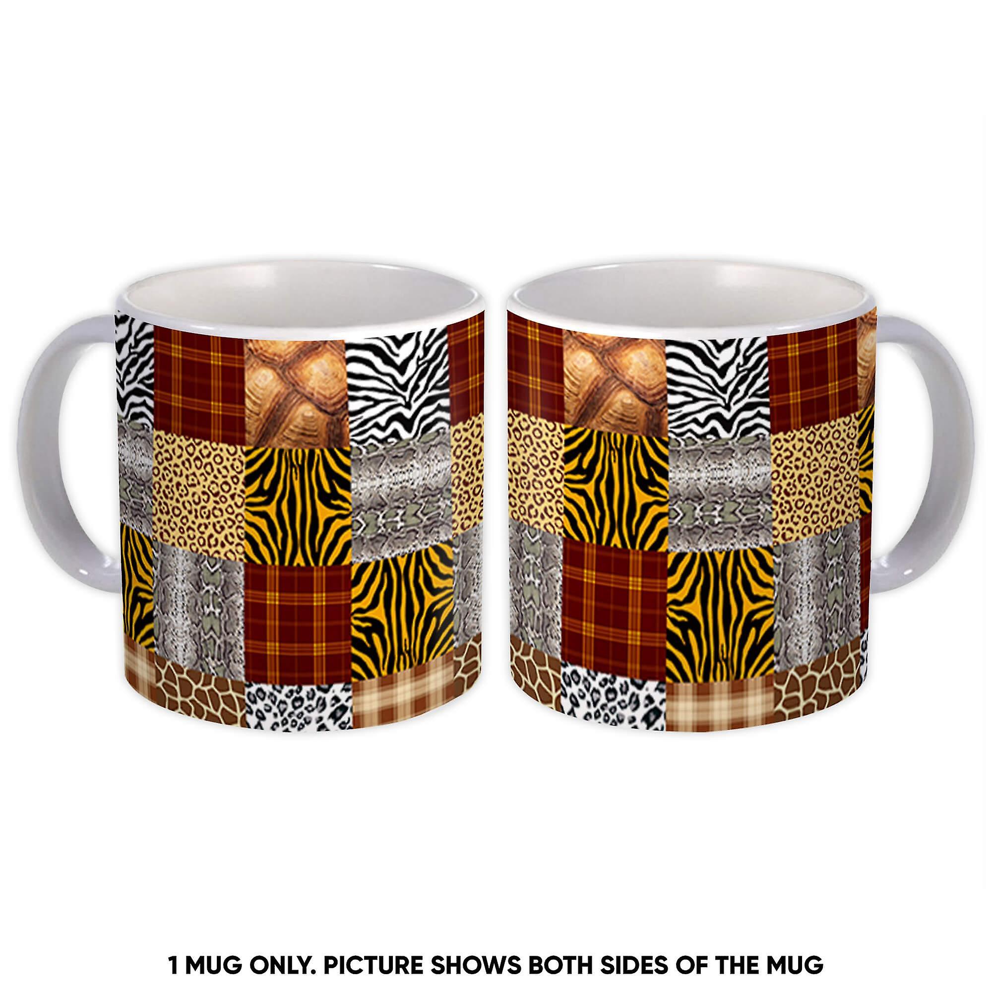 Gift Mug: Patchwork Animal Print Abstract