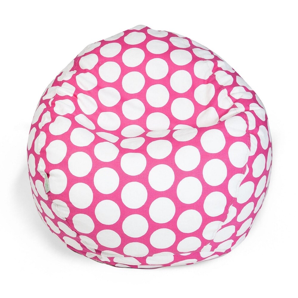 Majestic Home Goods Large Polka Dot Classic Bean Bag Chair Small/Large