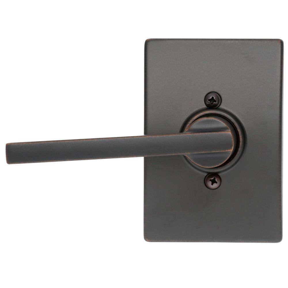 Schlage Latitude Aged Bronze Dummy Door Handle with Century Trim F170 LAT 716 CEN