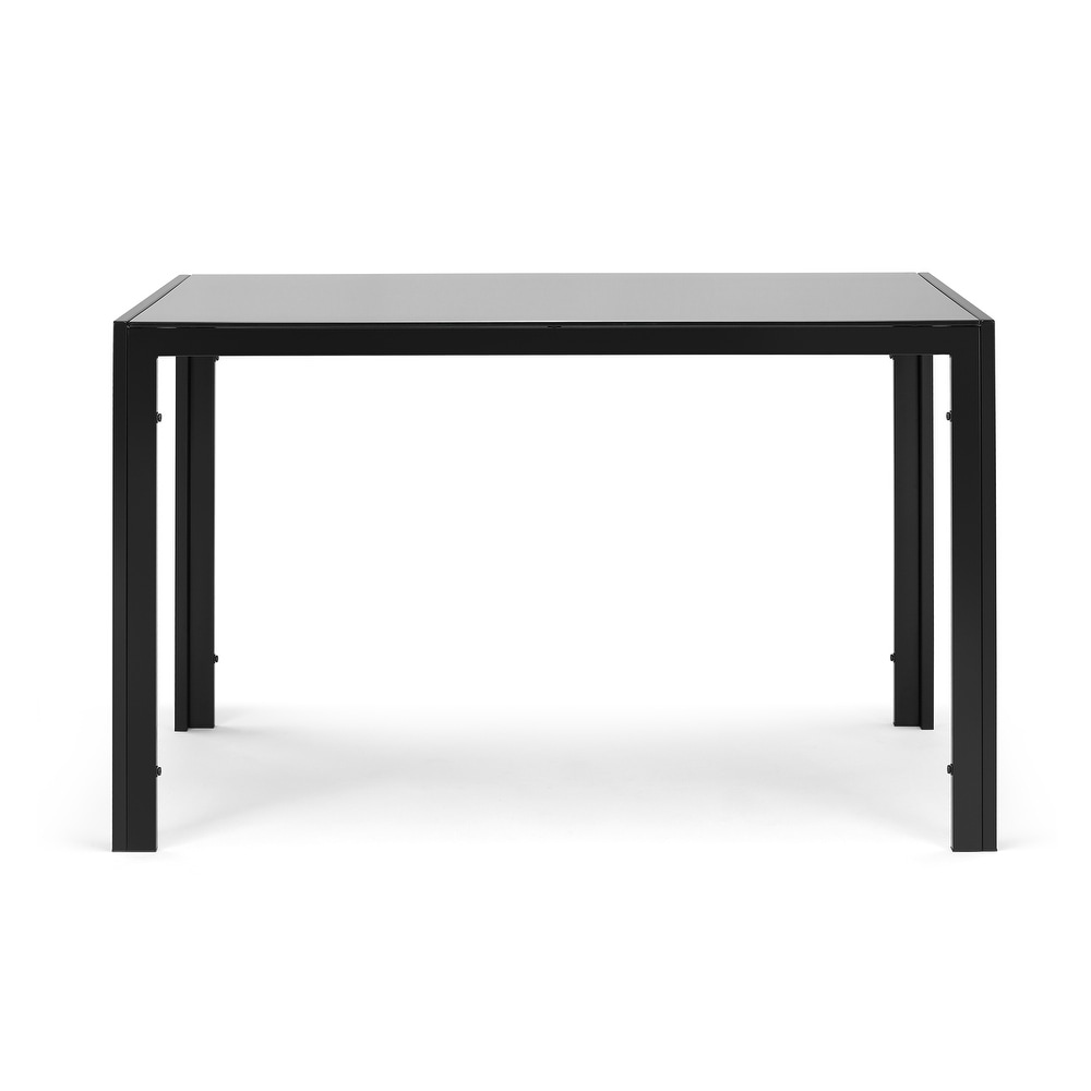 White top Rectangular Dining Table with Black Legs