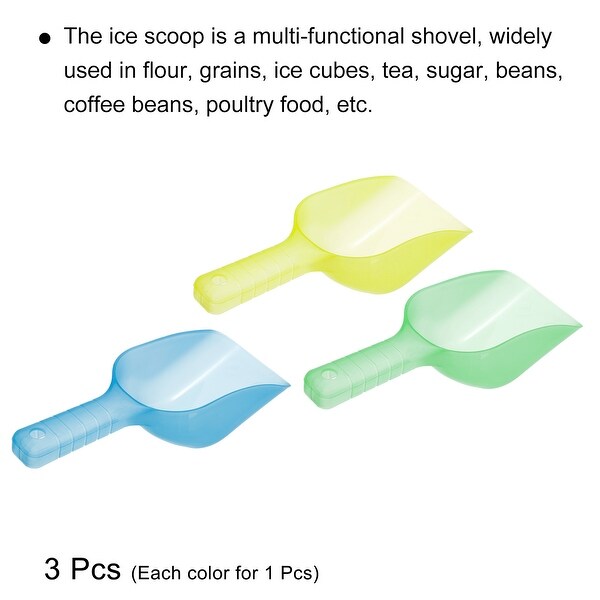 1 Set Ice Scoop Plastic 5.9x3.3x2.4